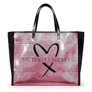 Victoria's Secret Pink Sequin Showstopper Tote Bag